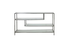 SHELF CONSOLE ZINK CLEAR GLASS 140 - CABINETS, SHELVES